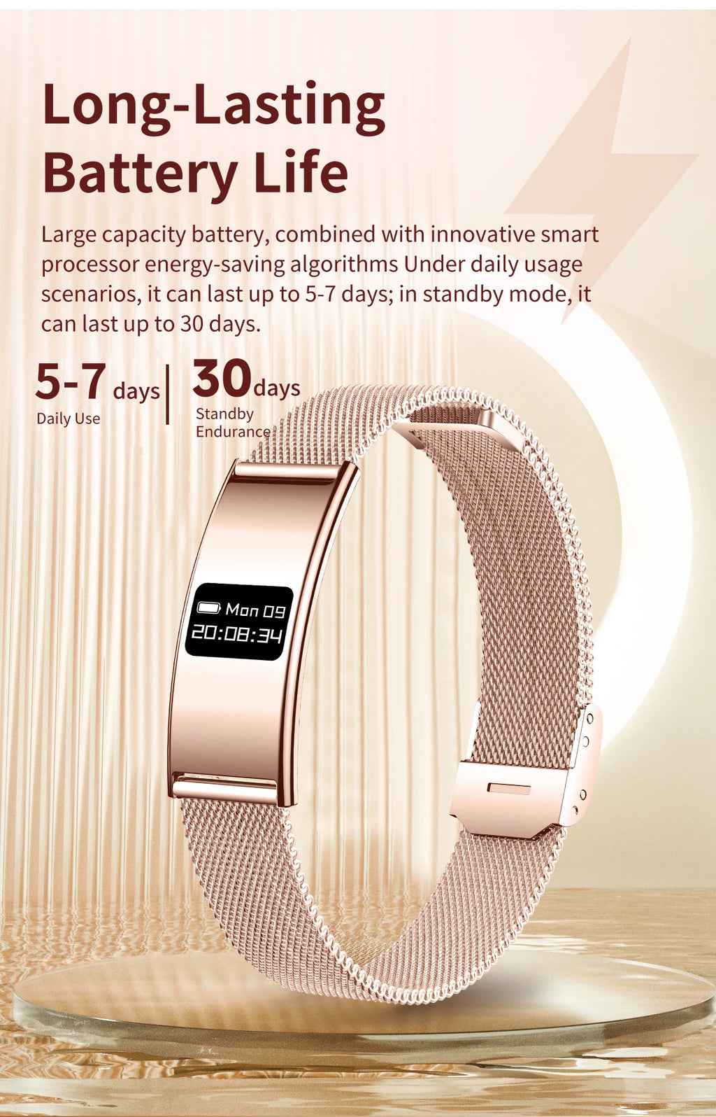 LIGE New 2.8mm Electronic Screen Smart Wristbands Heart Rate Blood Oxygen Monitor Smart Watch Waterproof Sports Fashion Bracelet