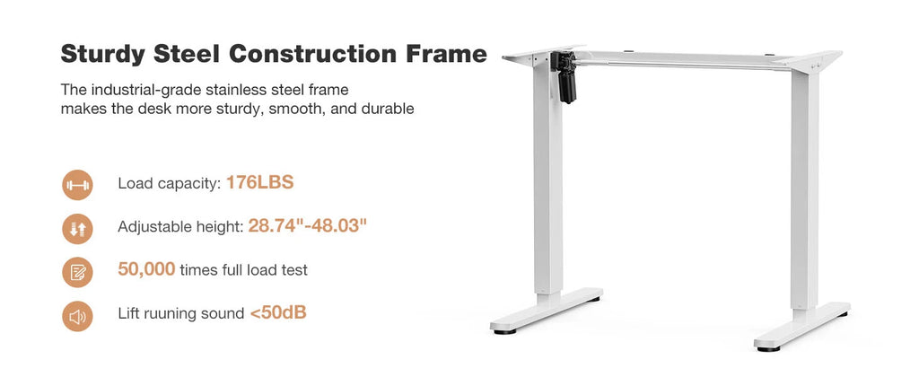 JHK Electric Standing Desk Height Adjustable 40x24 Inch Stand Up Sit Stand Computer Desk Workstation Ergonomic Work Table