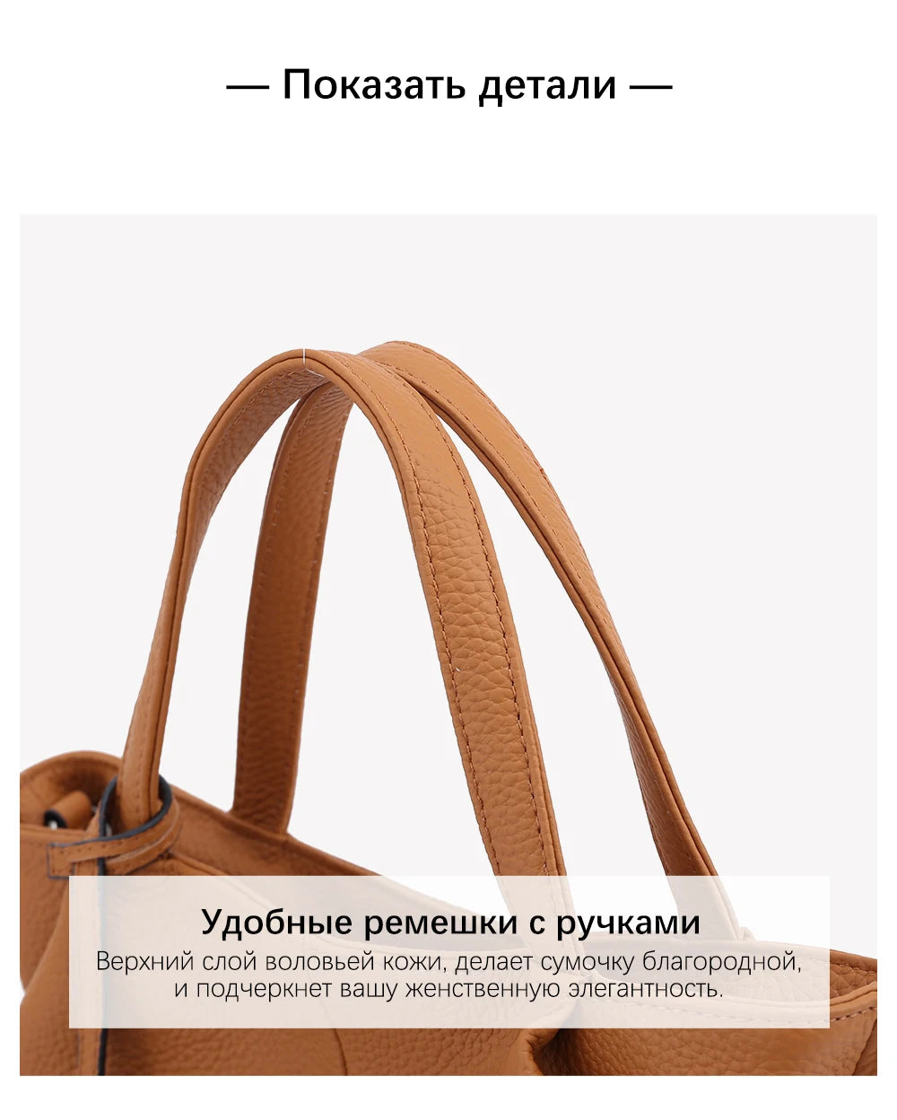 Zency Soft Genuine Leather Handbag Women's Shoulder Bag Winter Fashion Casual Design Shopper Crossbody Large Bucket Tote Bag