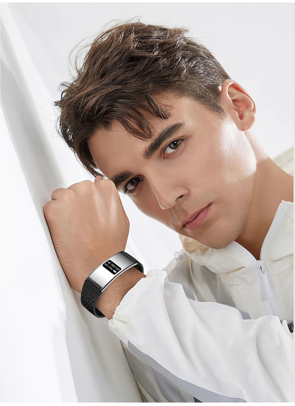 LIGE New 2.8mm Electronic Screen Smart Wristbands Heart Rate Blood Oxygen Monitor Smart Watch Waterproof Sports Fashion Bracelet