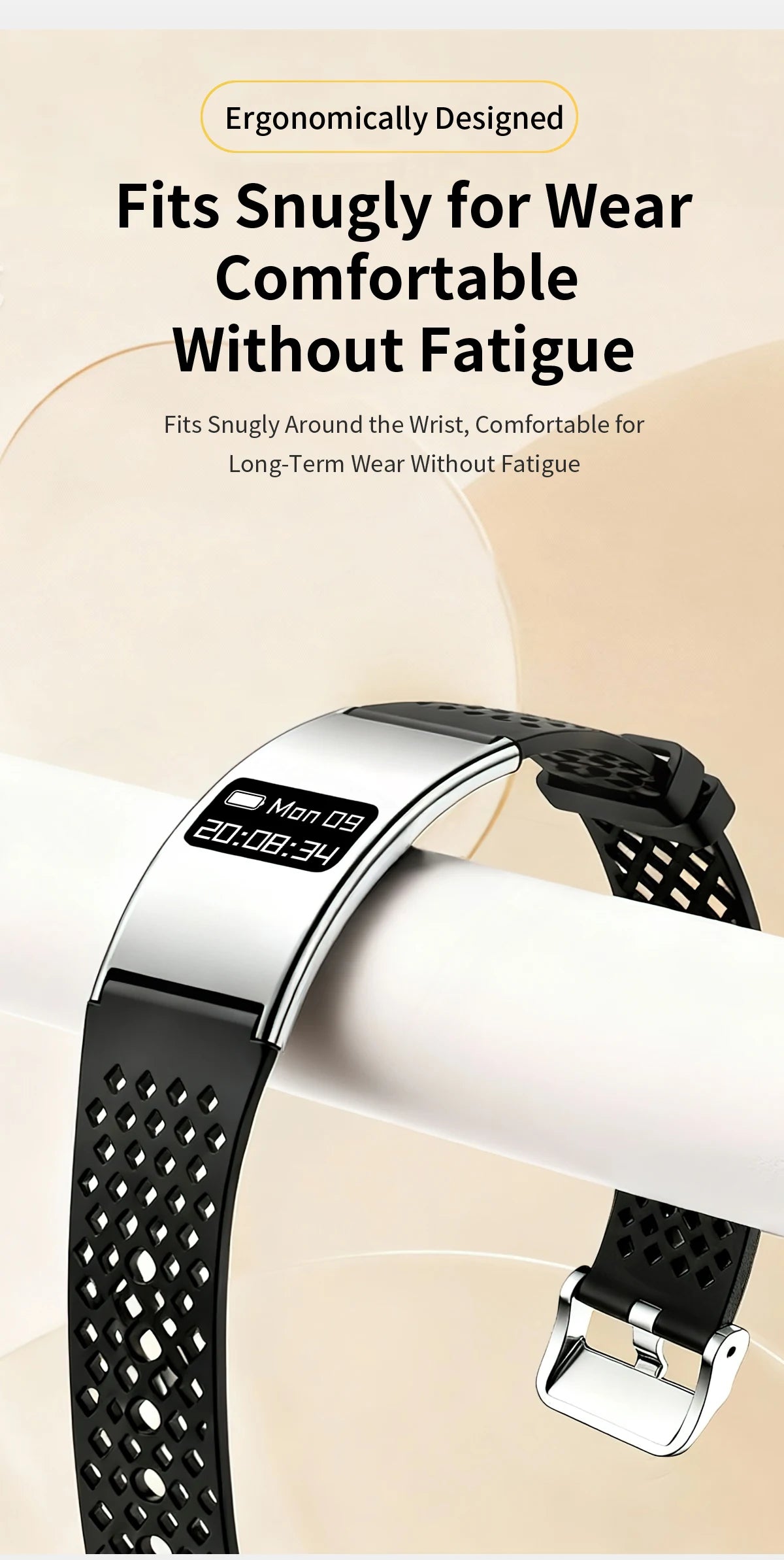 LIGE New 2.8mm Electronic Screen Smart Wristbands Heart Rate Blood Oxygen Monitor Smart Watch Waterproof Sports Fashion Bracelet