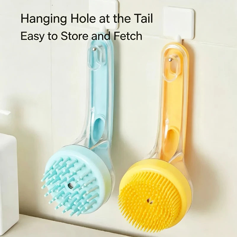 Pet Bath Brush for Dog Cat Liquid Adding Massage Shampoo Brush Pet Hair Washing Scrubbing Grooming Head Massage Comb Small Tools