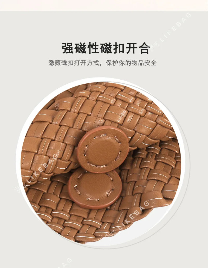 ZR DIARY Handmade Woven Bag Women PU Leather Large Capacity Totes Fashion Shoulder Bag 224BZ9389-1