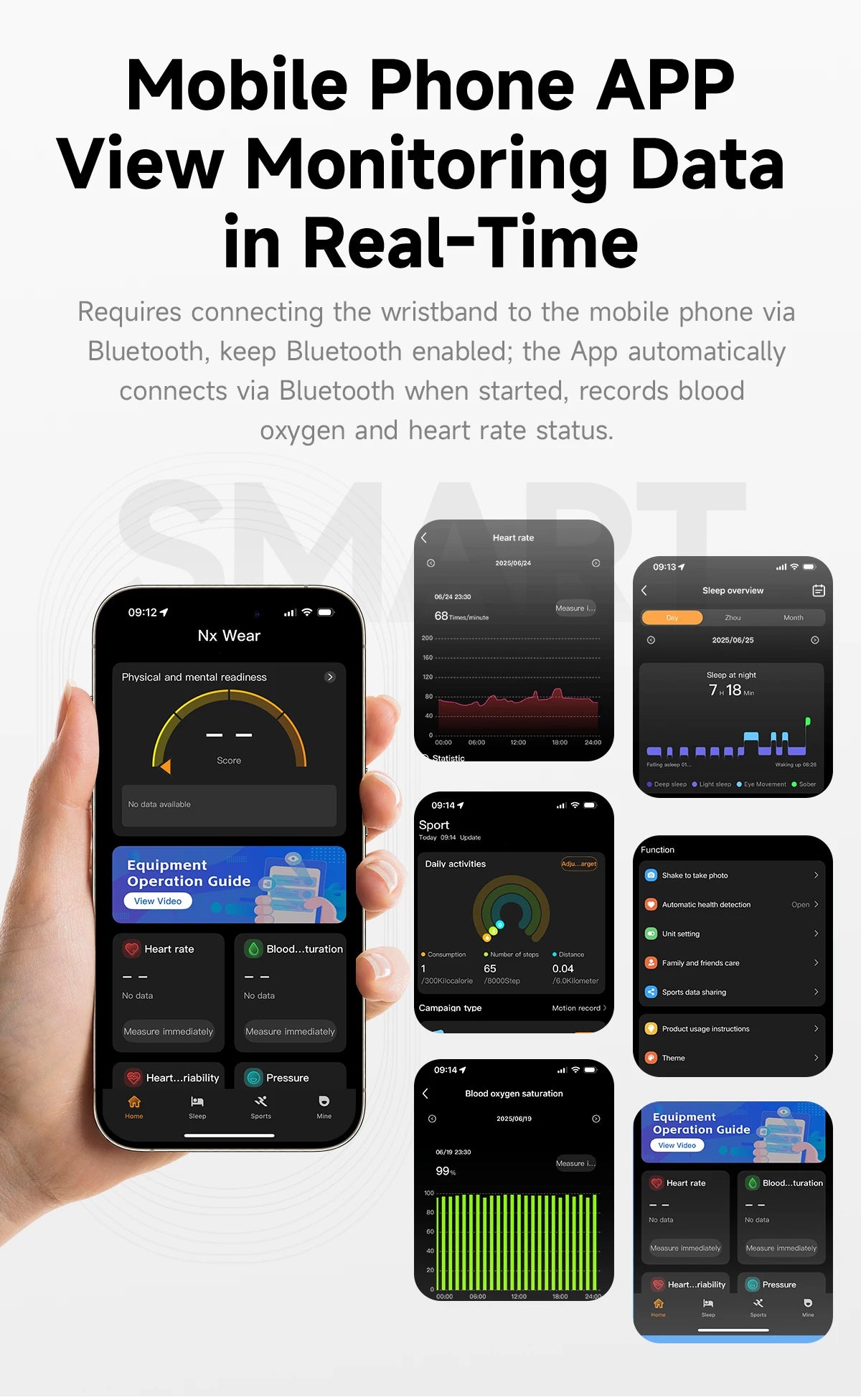 LIGE New 2.8mm Electronic Screen Smart Wristbands Heart Rate Blood Oxygen Monitor Smart Watch Waterproof Sports Fashion Bracelet
