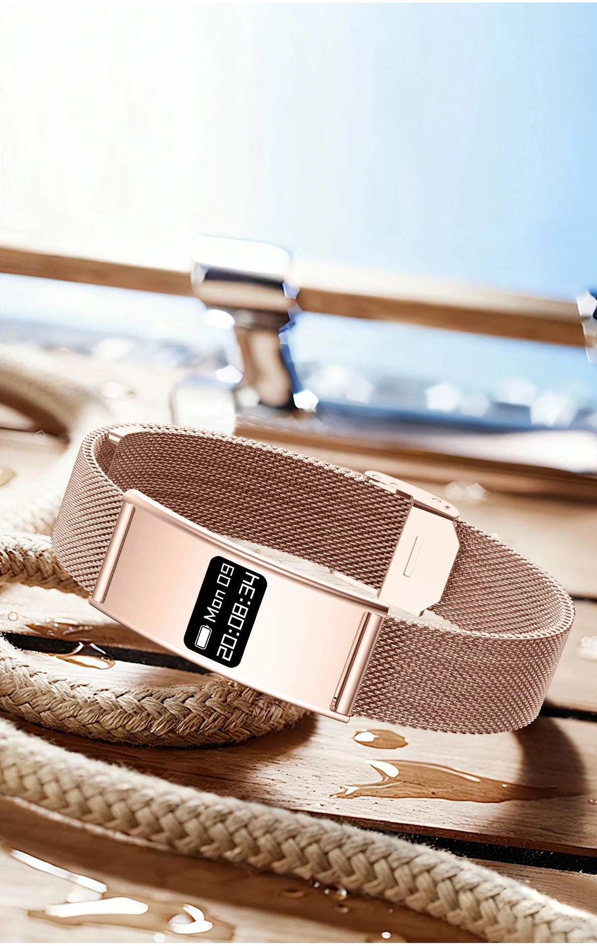 LIGE New 2.8mm Electronic Screen Smart Wristbands Heart Rate Blood Oxygen Monitor Smart Watch Waterproof Sports Fashion Bracelet