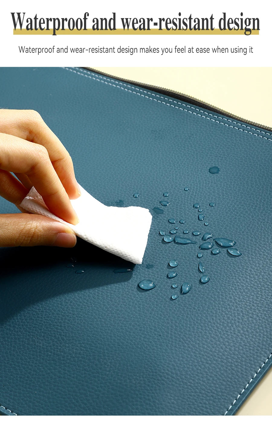 Leather Business A4 File Folder Zipper Document Bag Contract File Organizer Briefcase Portfolio,Bag For Contract/Invoice Storage