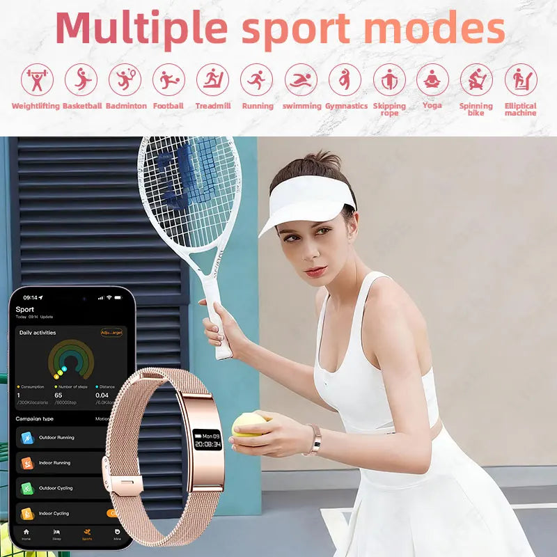 LIGE New 2.8mm Electronic Screen Smart Wristbands Heart Rate Blood Oxygen Monitor Smart Watch Waterproof Sports Fashion Bracelet