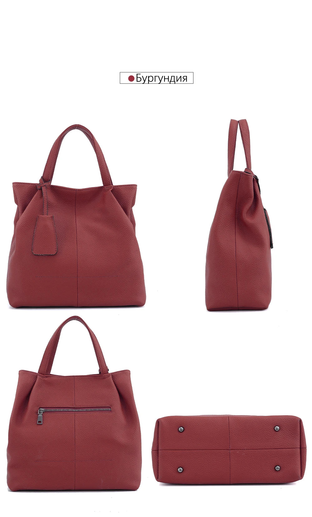 Zency Soft Genuine Leather Handbag Women's Shoulder Bag Winter Fashion Casual Design Shopper Crossbody Large Bucket Tote Bag
