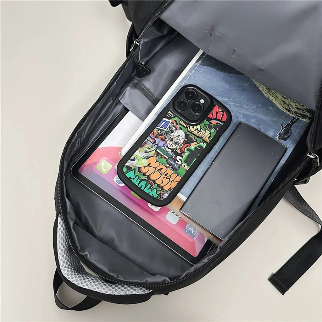 New Large-capacity College Students Lightweight Spine Bag, Outdoor Sports Travel Lovers Backpack, with Computer Pocket Inside