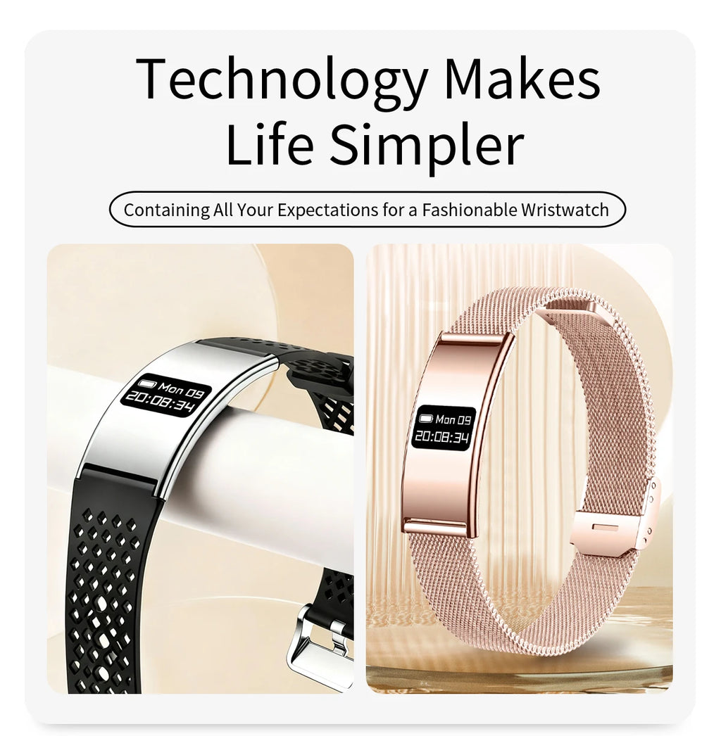 LIGE New 2.8mm Electronic Screen Smart Wristbands Heart Rate Blood Oxygen Monitor Smart Watch Waterproof Sports Fashion Bracelet
